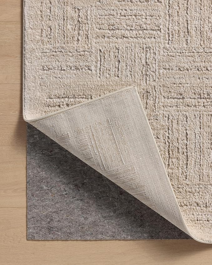 Loloi Amber Lewis Monty Collection MOT-01 Ivory/Taupe 2'-7" x 4', .50" Pile Height, Area Rug