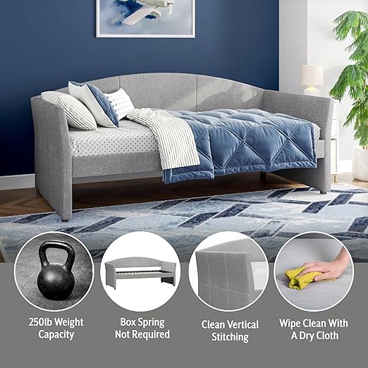Hillsdale Furniture Hillsdale Westchester Daybed, Twin, Smoke Gray Fabric
