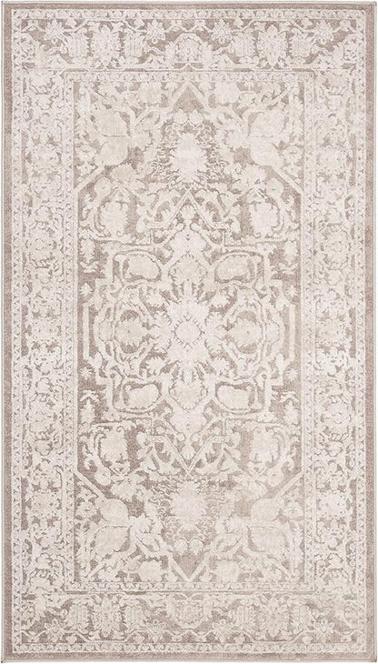 SAFAVIEH Reflection Collection Accent Rug - 2'3" x 4', Beige & Cream, Non-Shedding & Easy Cleaning, Ideal for Entryway, Living Room, Bedroom (RFT665A)