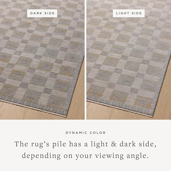 Loloi Amber Lewis Cali Collection CIL-07 Mist/Wheat 2'-7" x 8'-0", .25" Pile Height, Runner Rug