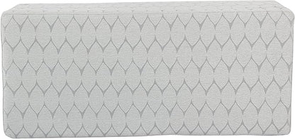 HomePop Textured Large Decorative Storage Bench, Gray and Brown, 36 x 16 x 18 inches