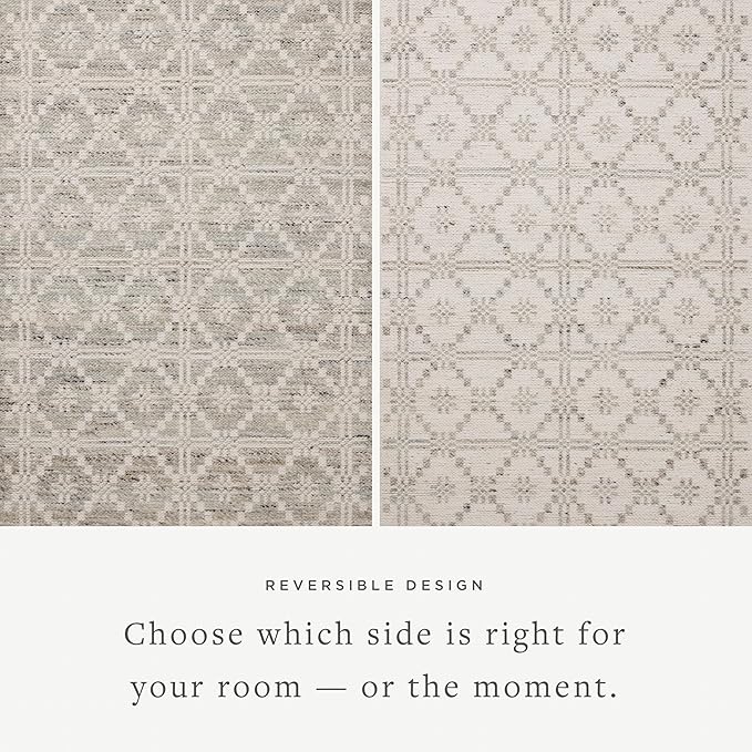 Loloi Angela Rose Rivers Collection RIV-02 Lagoon/Ivory 3'-6" x 5'-6" Reversible Accent Rug