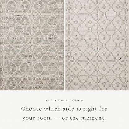 Loloi Angela Rose Rivers Collection RIV-02 Lagoon/Ivory 9'-3" x 13' Reversible Area Rug