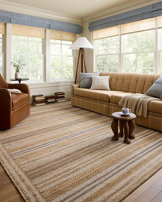 Loloi Chris Loves Julia Judy Collection JUD-03 Natural/Dove 8'-6" x 11'-6" Area Rug