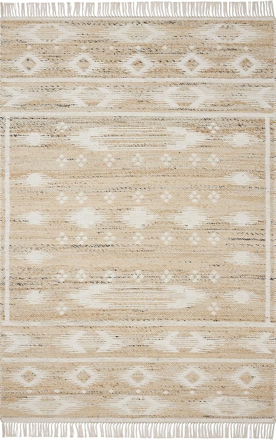 Loloi Angela Rose Rivers Collection RIV-04 Natural/Ivory 2'-6" x 7'-6" Reversible Runner Rug
