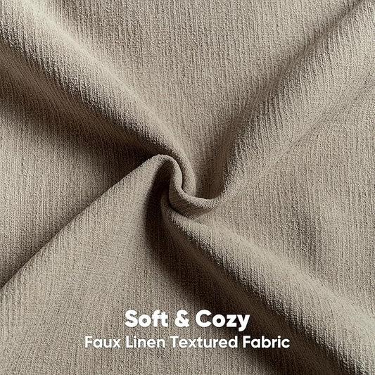 FUTEI Coffee Chenille Decorative Throw Pillow Covers 12x20 Inch Set of 2,Soft Cozy Faux Linen Textured Lumbar Pillow Cases,Farmhouse Home Decor for Couch Living Room