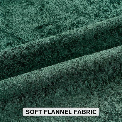 FUTEI Christmas Dark Green Flannel Throw Pillow Covers 20x20 Inch Set of 2,Soft Dimensional Textured Cushion Cases,Modern Home Decor for Couch Living Room