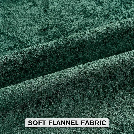 FUTEI Christmas Dark Green Flannel Throw Pillow Covers 20x20 Inch Set of 2,Soft Dimensional Textured Cushion Cases,Modern Home Decor for Couch Living Room