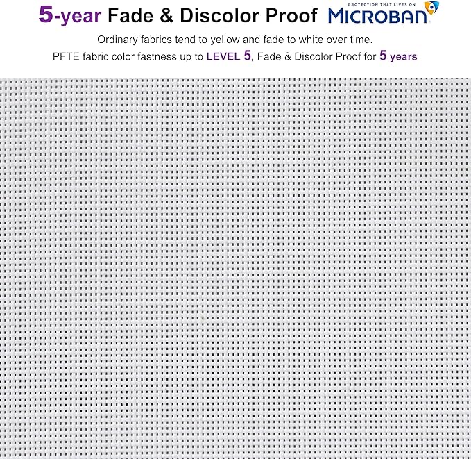 PURPLE LEAF Patio Lounge Chair with Canopy Shade Outdoor Chaise Lounge Chair Set of 2 for Lawn Poolside Backyard Sunbathing Tanning Chairs with Arm White