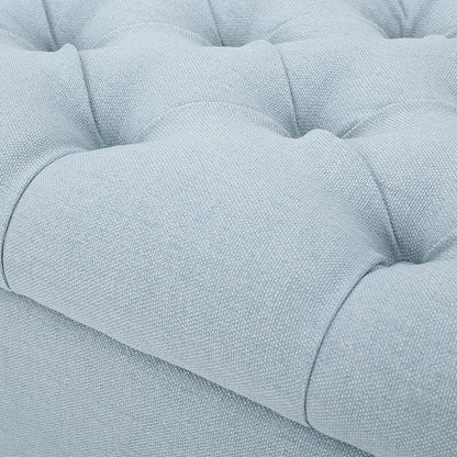 Christopher Knight Home Ottilie Fabric Storage Ottoman, Light Sky, Dimensions: 17.50 inches deep x 51.00 inches wide x 17.00 inches high.