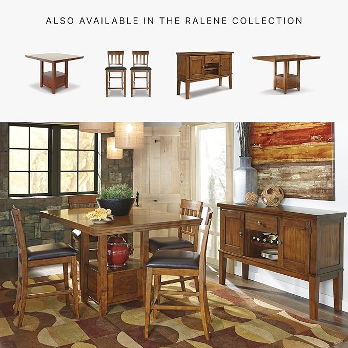 Signature Design by Ashley Ralene Counter Height Bar Stool, Medium Brown