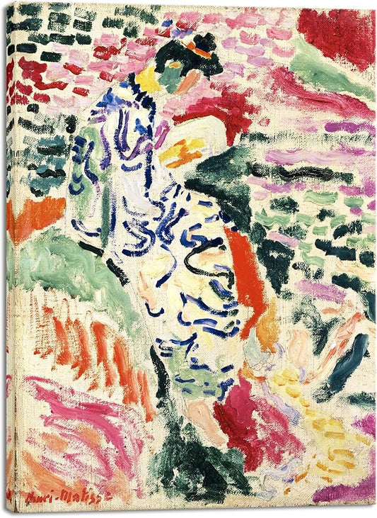 Wieco Art Canvas Prints Wall Art Woman Beside the Water 1905 by Henri Mattise Abstract Colorful Art Matisse Posters Canvas Prints for Wall and Home Office Decorations