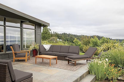 Classic Accessories Ravenna Water-Resistant 48 x 18 x 3 Inch Outdoor Bench/Settee Cushion, Patio Furniture Swing Cushion, Dark Taupe, Patio Loveseat Cushion