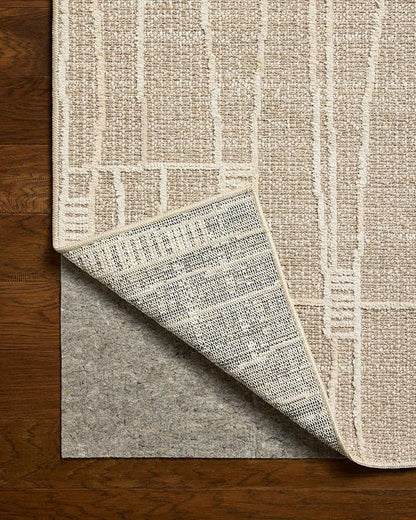 Loloi Amber Lewis Bexley Collection BEX-05 Mushroom/Natural 2'-7" x 12'-0" Runner Rug Neutral, Textured, Living, Bedroom, Dining, Carpet