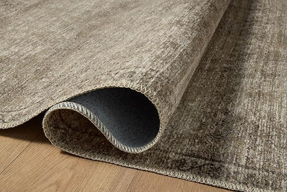 Loloi Amber Lewis Cambria Collection CBR-01 Ash/Bark 5'-0" x 7'-6" Area Rug Jute, Neutral, Vintage Style, Antique Tone, Living, Bedroom, Dining, Carpet