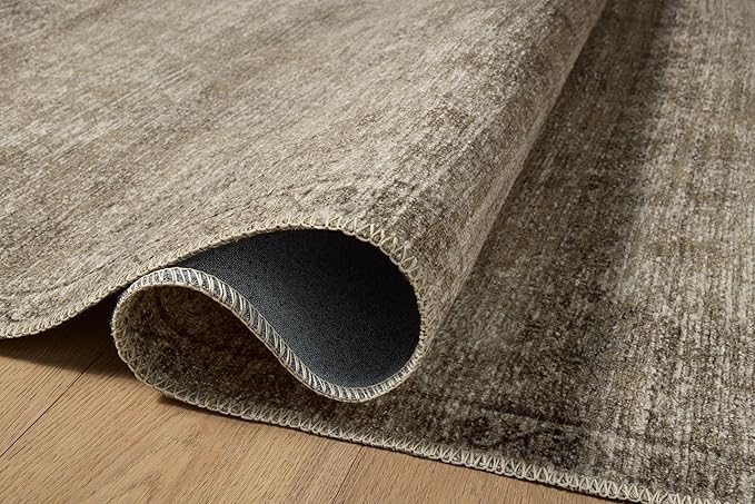Loloi Amber Lewis Cambria Collection CBR-01 Ash/Bark 7'-6" x 9'-6" Area Rug Jute, Neutral, Vintage Style, Antique Tone, Living, Bedroom, Dining, Carpet