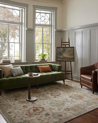 Loloi Magnolia Home by Joanna Gaines Mona Collection MOA-02 Oatmeal/Multi 10'-0" x 14'-0" Area Rug
