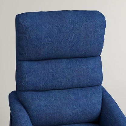 HOMCOM Power Lift Recliner Chair for Elderly, Easy Assembly, Fabric Lift Chair for Adults, Recliner Sofa with Remote Control, Side Pockets for Living Room, Dark Blue