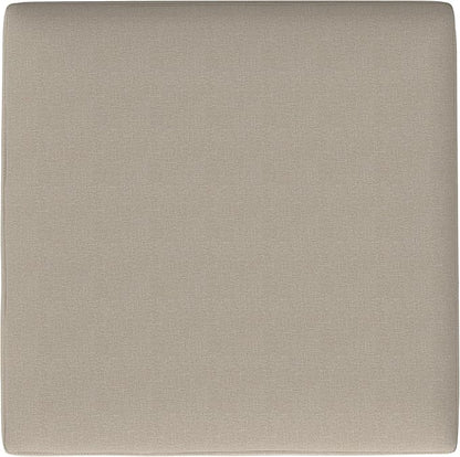 SIMPLIHOME Owen 40 inch Wide Mid Century Modern Square XL Coffee Table Storage Ottoman in Natural Polyester Fabric, Assembled, for The Living Room, Entryway and Family Room