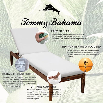 Tommy Bahama Chaise Cushion, 26" X 82" X 2.5", Bamboo Bay Bone