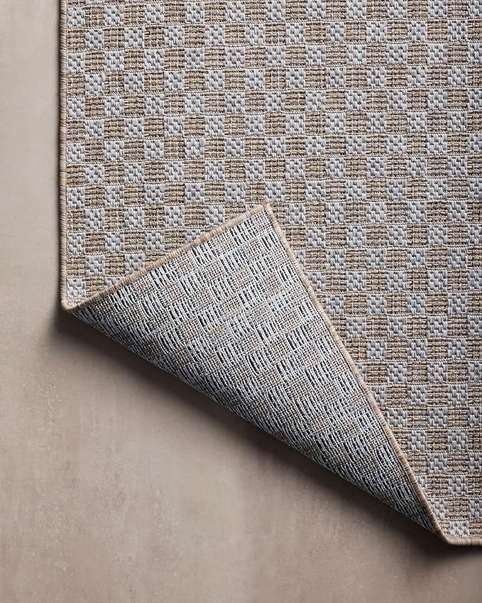 Loloi Amber Lewis Topanga Collection TOP-02 Natural/Silver 7'-10" x 10' Indoor/Outdoor Area Rug