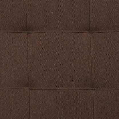 EMMA + OLIVER Quilted Tufted Queen Size Headboard in Dark Brown Fabric