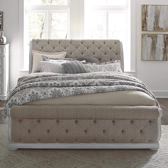 LIBERTY FURNITURE INDUSTRIES, INC. Magnolia Manor King California Upholstered Sleigh Bed