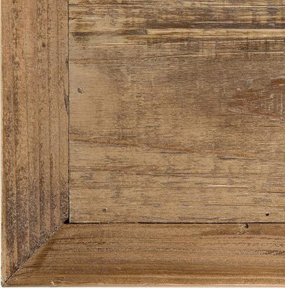 Kate and Laurel Wyldwood Country French Solid Wood Console Table - Rustic/White Legs - Natural Wood Top