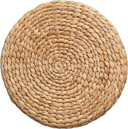 JONATHAN Y TBL2502A Alberto 18.5" Modern Bohemian Hand-Woven Hyacinth Mushroom Ottoman for Living Room, Bedroom, Entryway, Foyer, Natural Seagrass Foot Stool, Handwoven Footrest, Natural