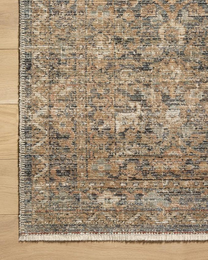 Loloi Amber Lewis Molly Collection MOL-02 Denim/Gold 11'-6" x 15'-6" Low Pile Area Rug