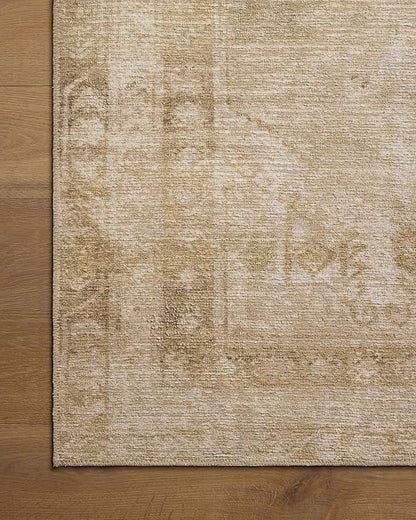Loloi Amber Lewis Cambria Collection CBR-04 Natural/Jade 2'-6" x 9'-6" Runner Rug Jute, Neutral, Vintage Style, Antique Tone, Living, Bedroom, Dining, Carpet