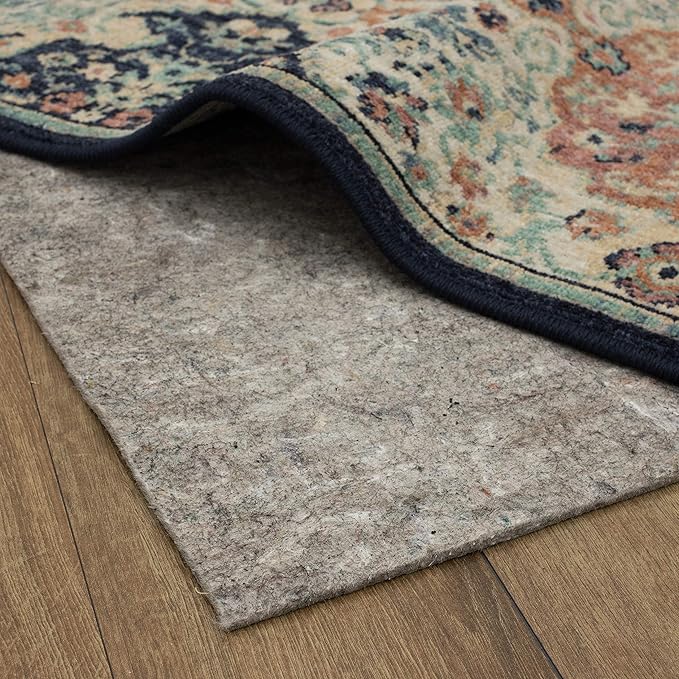 Mohawk Home 12' x 15' Non Slip Grip Rug Pad 1/4 Thick Felt + Rubber Backing - Dual Surface Safe for All Floors
