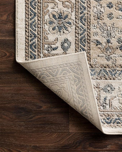 Loloi Teagan Collection TEA-02 Oatmeal/Ivory 9'-9" x 13'-6" Area Rug, Large, Soft Neutral Rug, High-Traffic for Living Room, Bedroom, Home Office, Dining Area