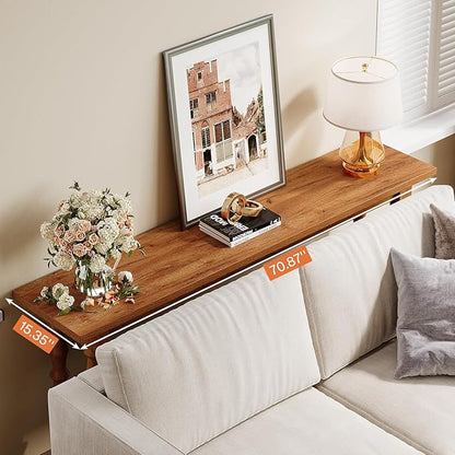 Tribesigns 70.9-Inch Extra Long Console Table for Entryway, Narrow Sofa Table Behind Couch with Solid Wood Legs, Entry Accent Table for Living Room, Foyer, Hallway, Entrance