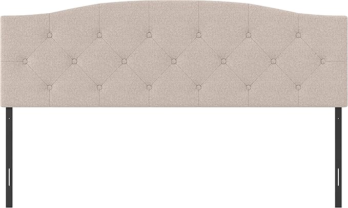 Hillsdale Provence Upholstered, King/Cal King Headboard with Frame, Light Beige