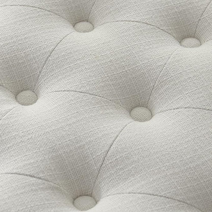 48" Coffee Tables for Living Room, Oversized Storage Ottoman Coffee Table, Fabric Tufted Ottomans, Upholstered Storage Ottoman Bench for Bedroom, Entryway (Beige)