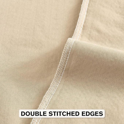 FUTEI Beige Chenille Throw Pillow Covers 20x20 Inch Set of 2,Soft Striped & Diamond Textured Cushion Cases,Modern Home Decor for Couch Living Room
