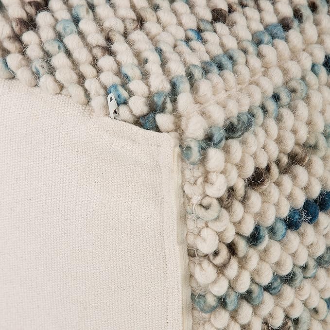 SIMPLIHOME Zoey Boho Cube Woven Pouf in Multi Color Cotton and Wool for the Living Room, Bedroom and Kids Room