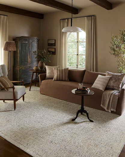 Loloi Amber Lewis Honora Collection HON-05 Bone/Multi 3'-9" x 5'-9" Accent Rug