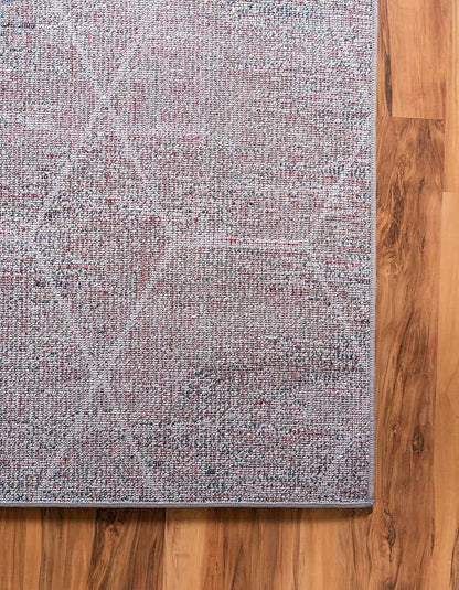 Unique Loom Trellis Frieze Collection Area Rug - Geometric (8' x 11', Blue Multi/ Ivory)