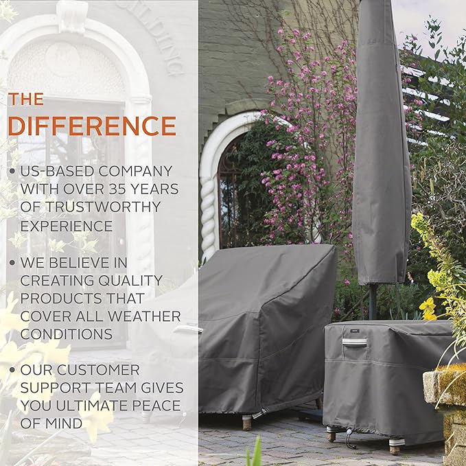 Classic Accessories Ravenna Water-Resistant 50 Inch Patio Loveseat Cover, Patio Furniture Covers