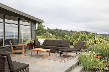 Classic Accessories Ravenna Water-Resistant 48 x 18 x 3 Inch Outdoor Bench/Settee Cushion, Patio Furniture Swing Cushion, Espresso, Patio Loveseat Cushion
