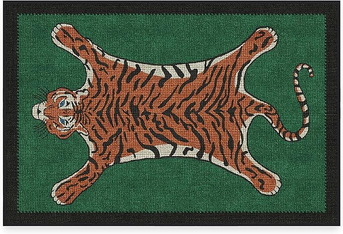 RUGGABLE x Jonathan Adler Machine Washable Modern Area Rug – Tiger Emerald 2x3, Stain-Resistant, Non-Slip – Small Rugs for Living Room, Bedroom, Hallway, Entryway & Bathroom–with Cushioned Pad