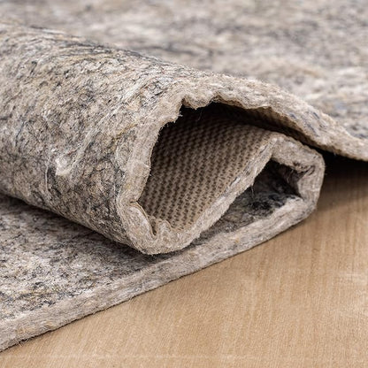 Mohawk Home 2' x 12' Non Slip Rug Pad Gripper 3/8 Thick Dual Surface Felt + Rubber Gripper - Safe for All Floors