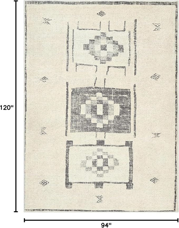 Livabliss x Becki Owens Solana Medallion Area Rug, 7'10" x 10', Taupe/Cream