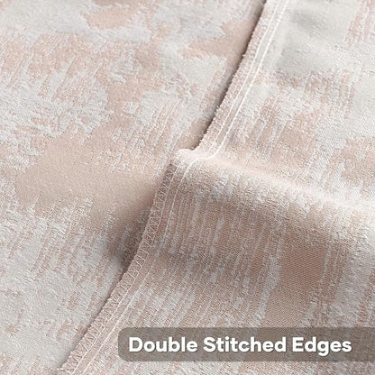 FUTEI Pink White Decorative Throw Pillow Covers 26x26 Inch Set of 2,Soft Faux Cashmere Jacquard - Textured & Cozy Euro Pillow Shams,Modern Home Decor for Couch Bed Living Room