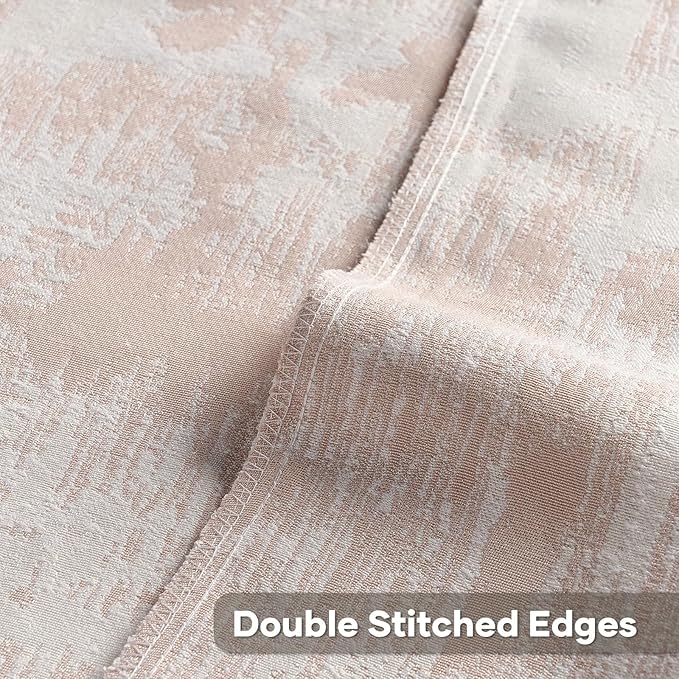 FUTEI Pink White Decorative Throw Pillow Covers 18x18 Inch Set of 2,Soft Faux Cashmere Jacquard - Textured & Cozy Cushion Case,Modern Home Decor for Couch Bed Living Room