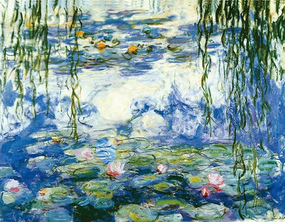 Wieco Art Water Lilies Floral Canvas Prints Wall Art by Claude Monet Famous Oil Paintings Flowers Reproduction for Kitchen Bedroom Bathroom Home Decor Modern Classic Landscape Pictures Giclee Artwork