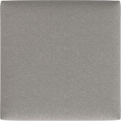 SIMPLIHOME Rebecca 36 inch Wide Contemporary Square Mid Century Coffee Table Storage Ottoman with Lift Up Lid in Cloud Grey Polyester Linen, Assembled, For the Living Room, Entryway and Family Room