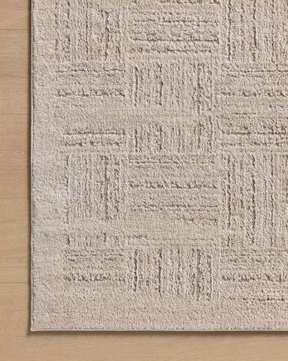 Loloi Amber Lewis Monty Collection MOT-01 Ivory/Taupe 2'-7" x 4', .50" Pile Height, Area Rug